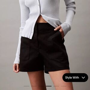 Calvin Klein Cotton Sateen Shorts Black SZ 29